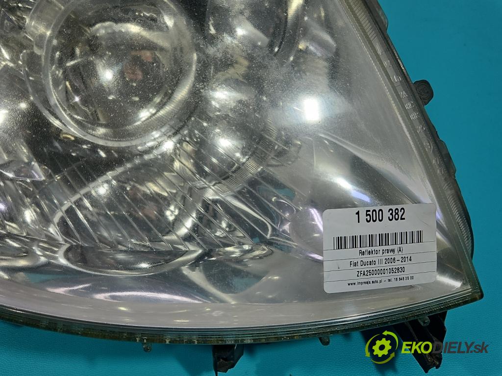Fiat Ducato III 2006-2014 2.2 jtd 101 HP manual 74 kW 2198 cm3 5- Reflektor: pravý  (Svetlo predné pravé)