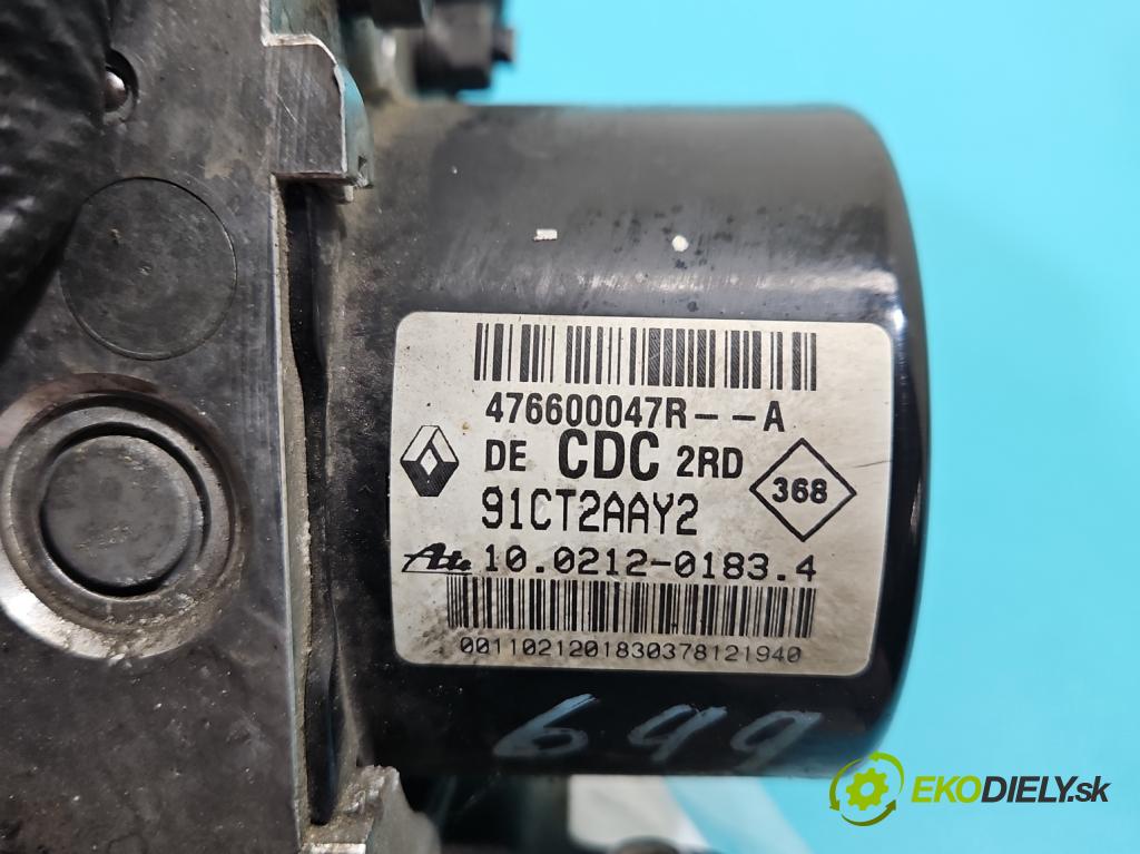 Renault Laguna III 2007-2015 2.0 dci 131 HP manual 96 kW 1995 cm3 5- čerpadlo abs 476600047R (Pumpa ABS)