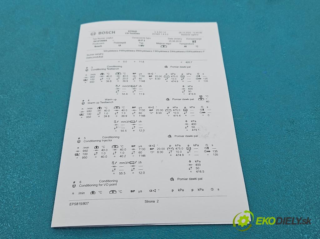 Audi A4 B7 2004-2008 2.0 tdi 140 HP manual 103 kW 1968 cm3 5- vstrekovacie čerpadlo 0414720404 (Vstrekovač paliva)