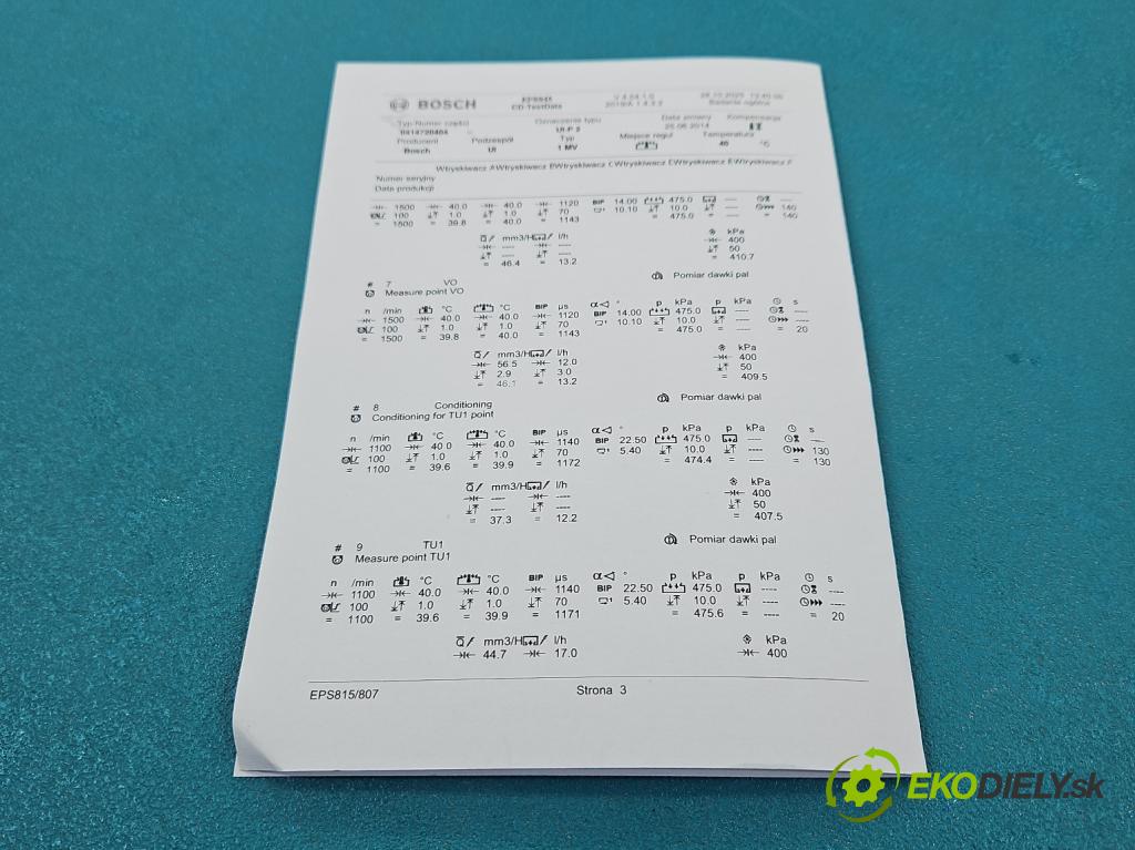 Audi A4 B7 2004-2008 2.0 tdi 140 HP manual 103 kW 1968 cm3 5- vstrekovacie čerpadlo 0414720404 (Vstrekovač paliva)