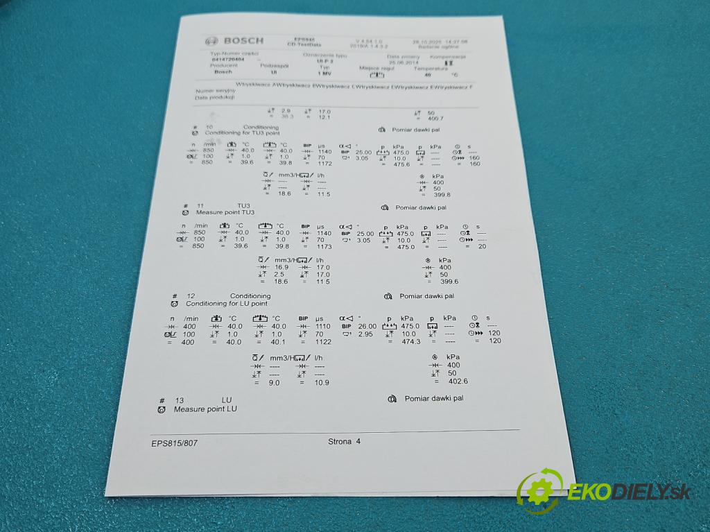 Audi A4 B7 2004-2008 2.0 tdi 140 HP manual 103 kW 1968 cm3 5- vstrekovacie čerpadlo 0414720404 (Vstrekovač paliva)