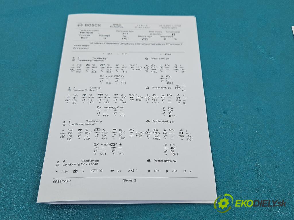 Audi A4 B7 2004-2008 2.0 tdi 140 HP manual 103 kW 1968 cm3 5- vstrekovacie čerpadlo 0414720404 (Vstrekovač paliva)