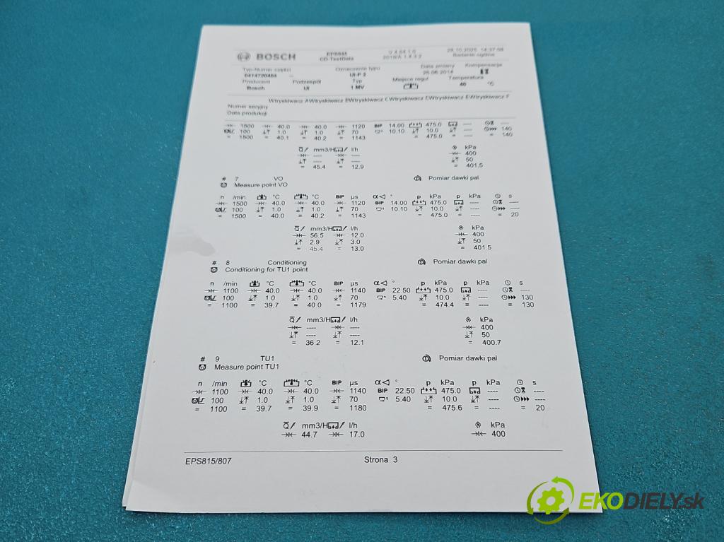 Audi A4 B7 2004-2008 2.0 tdi 140 HP manual 103 kW 1968 cm3 5- vstrekovacie čerpadlo 0414720404 (Vstrekovač paliva)