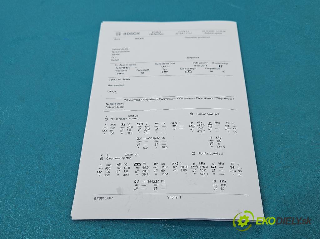 Audi A4 B7 2004-2008 2.0 tdi 140 HP manual 103 kW 1968 cm3 5- vstrekovacie čerpadlo 0414720404 (Vstrekovač paliva)