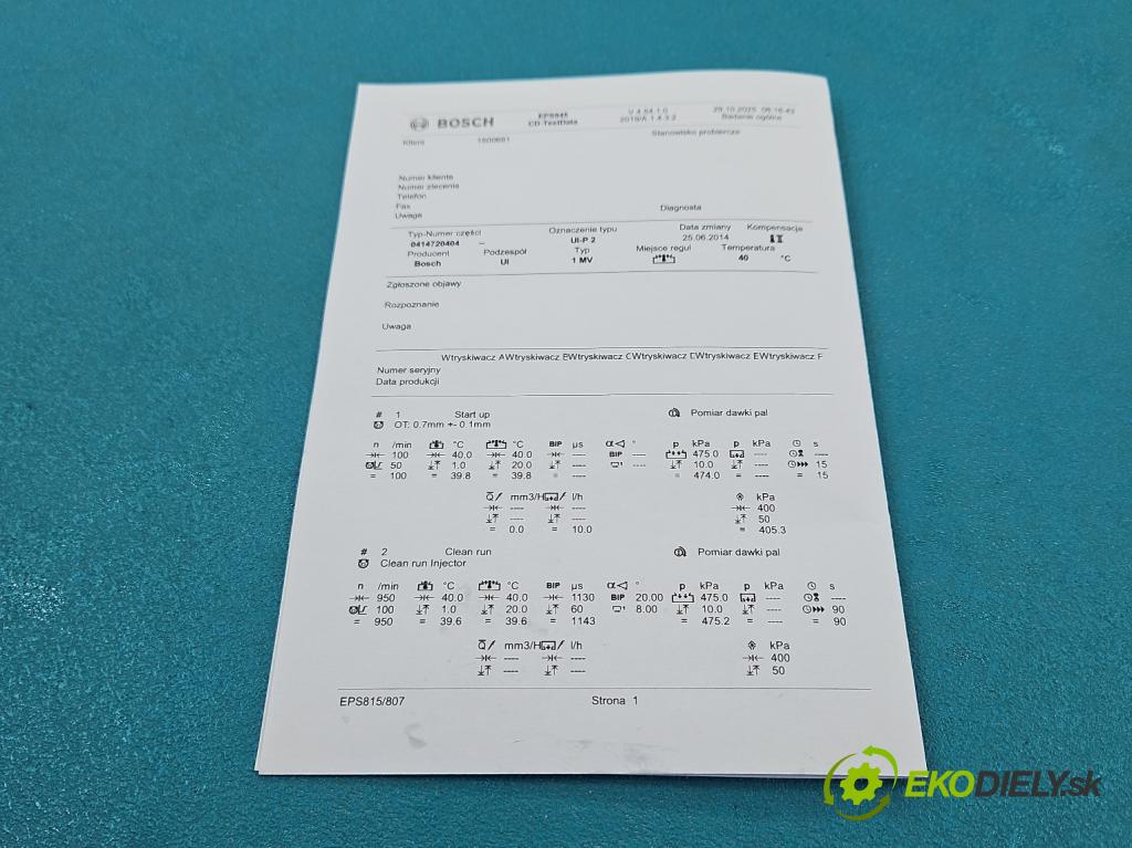 Audi A4 B7 2004-2008 2.0 tdi 140 HP manual 103 kW 1968 cm3 5- vstrekovacie čerpadlo 0414720404 (Vstrekovač paliva)