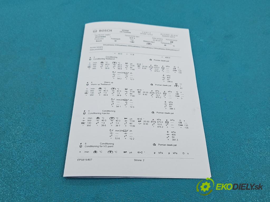 Audi A4 B7 2004-2008 2.0 tdi 140 HP manual 103 kW 1968 cm3 5- vstrekovacie čerpadlo 0414720404 (Vstrekovač paliva)