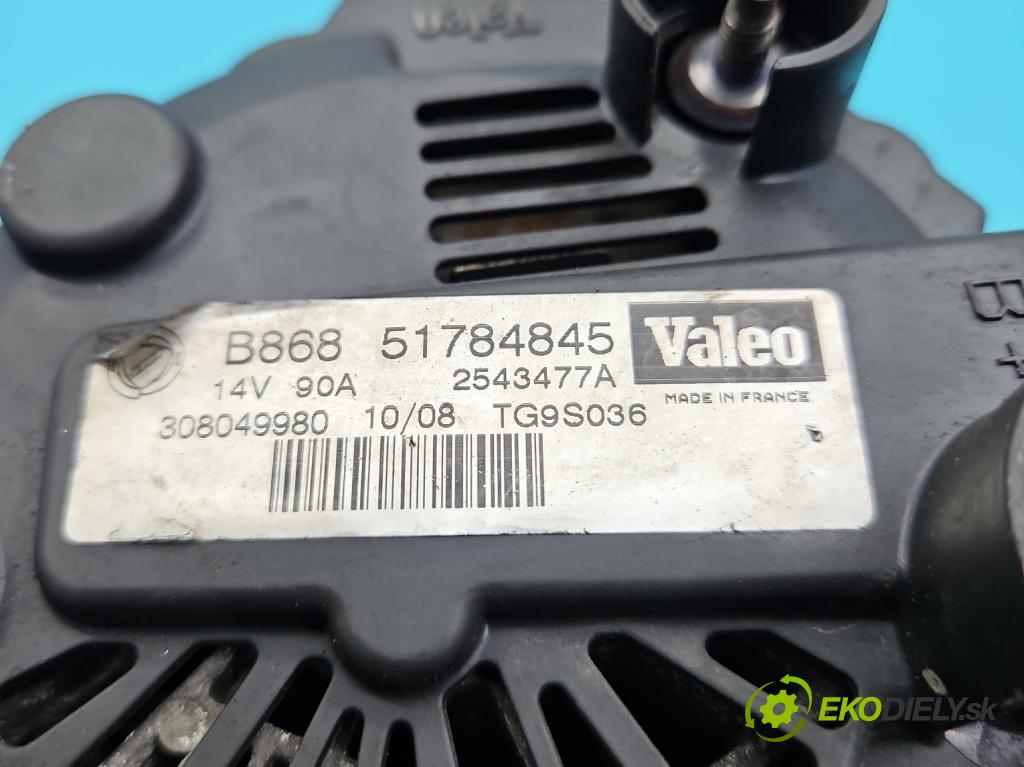 Fiat Doblo I 2001-2010 1,3.0 jtd 75 HP manual 55 kW 1248 cm3 5- Alternator 51784845 (Alternátor)