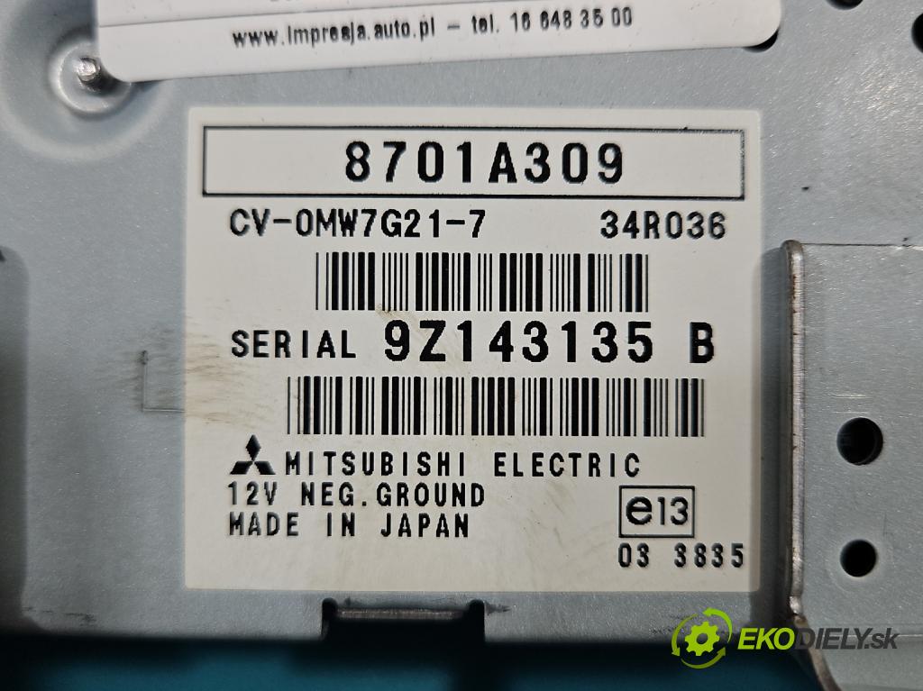 Mitsubishi Outlander II 2006-2013 2.0 DI-D 140 hp manual 103 kW 1968 cm3 5- Zesilovač: 8701A309 (Zesilovač)