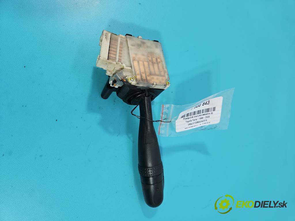 Toyota Yaris I 1999-2005 1.0 vvti 65 HP manual 48 kW 998 cm3 3- prepínač smeroviek 173744 (Prepínacie páčky pod volantom)