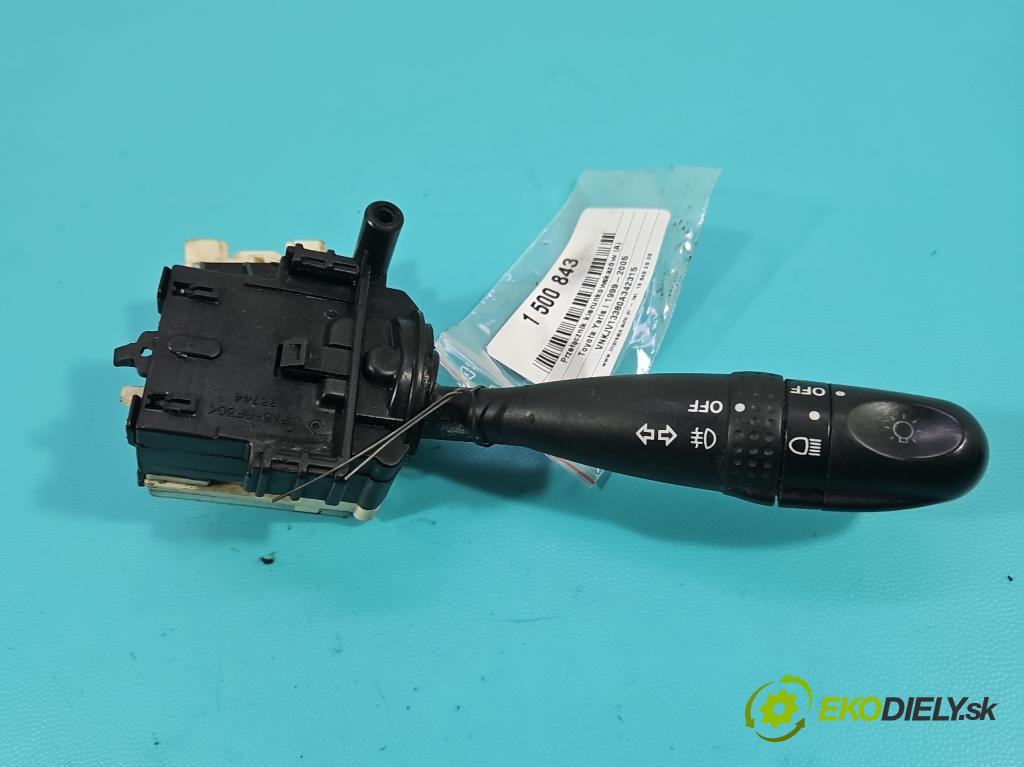 Toyota Yaris I 1999-2005 1.0 vvti 65 HP manual 48 kW 998 cm3 3- prepínač smeroviek 173744 (Prepínacie páčky pod volantom)