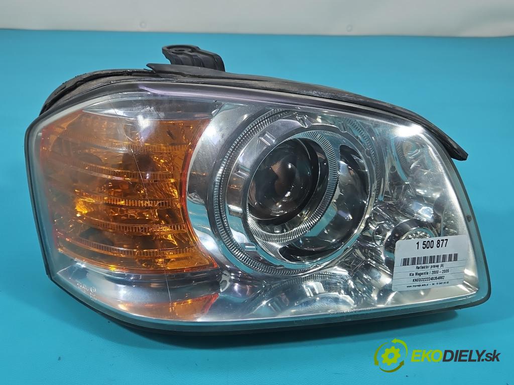 Kia Magentis I 2000-2005 2.0 16V 136 HP manual 100 kW 1997 cm3 4- Reflektor: pravý  (Svetlo predné pravé)