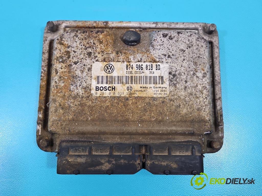 Vw LT II 1996-2006 2.5 tdi 95 hp manual 70 kW 2461 cm3 4- řídící jednotka motoru 0281010638