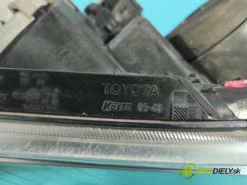 Toyota Avensis II T25 2003-2008 2.0 D4D 116 HP manual 85 kW 1995 cm3 5- Reflektor: pravý  (Svetlo predné pravé)