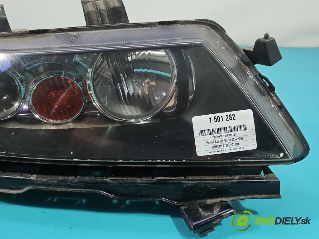 Honda Accord VII 2002-2008 2.0 16V 155 HP manual 114 kW 1998 cm3 5- Reflektor: pravý  (Svetlo predné pravé)
