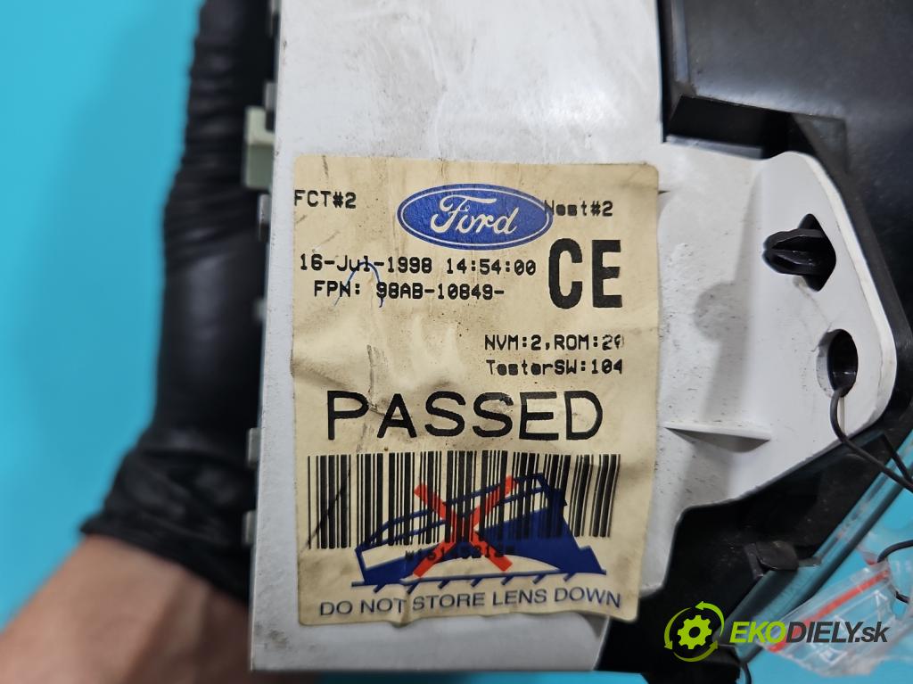 Ford Focus Mk1 1998-2004 1.8 16V 116 HP manual 85 kW 1796 cm3 5- prístrojovka/ budíky 98AP-10841-BC (Prístrojová doska)