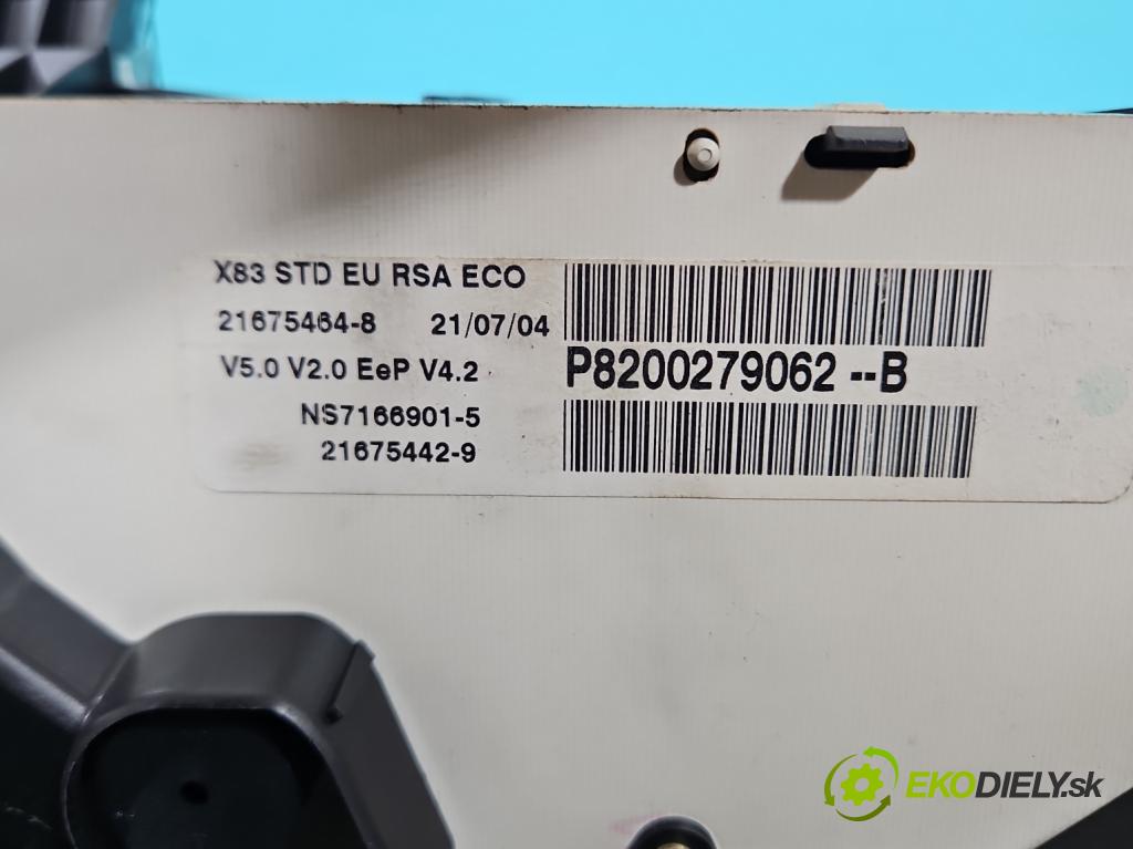 Renault Trafic II 2001-2014 1.9 dci 82 HP manual 60 kW 1870 cm3 5- prístrojovka/ budíky P8200279062-B (Prístrojová doska)