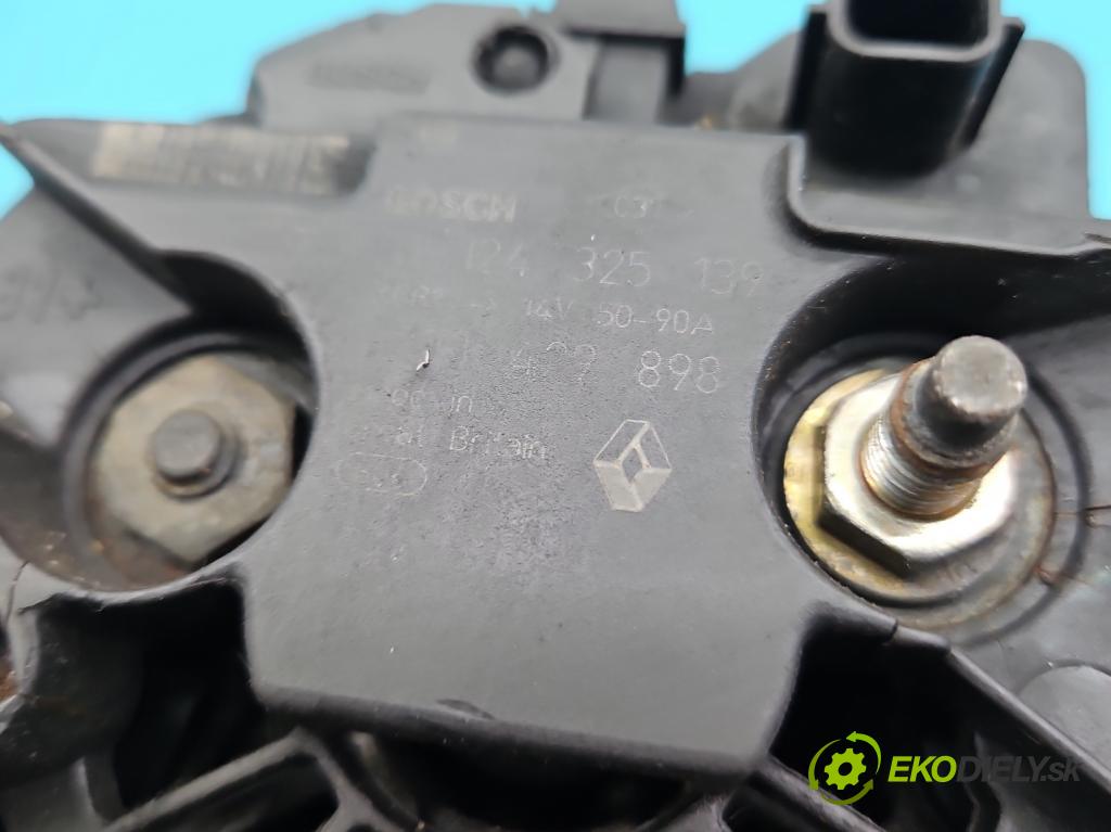 Renault Clio III 2005-2012 1,2.0 16V 75 HP manual 55 kW 1149 cm3 5- Alternator 0124325139 (Alternátor)