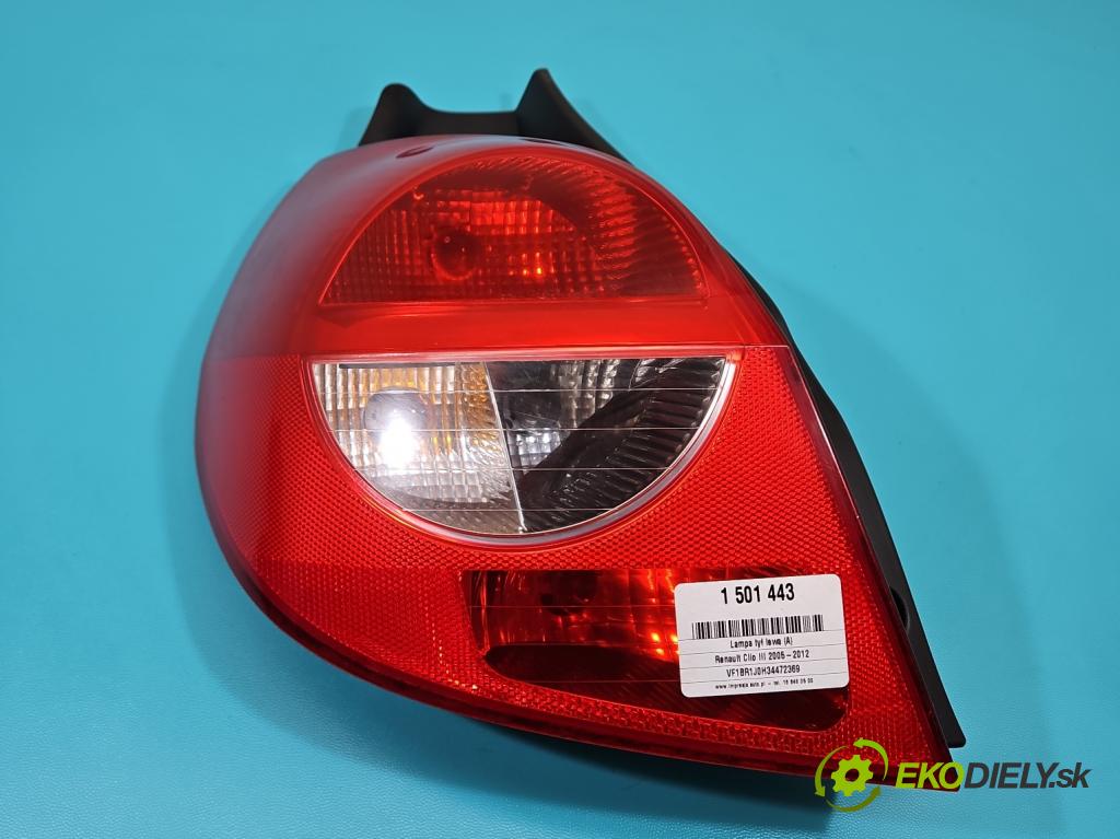 Renault Clio III 2005-2012 1.2 16V 75 hp manual 55 kW 1149 cm3 5- světlo zadní levé  (Klika dveří ostatní)