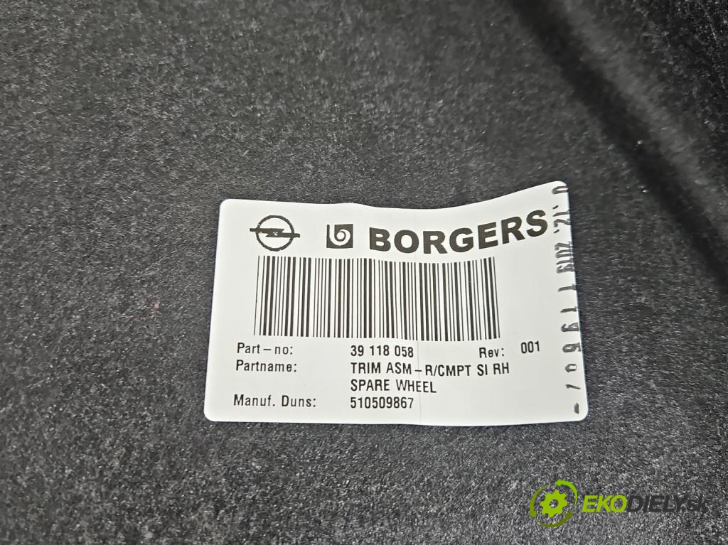 Opel Astra V  2015- 1.5 cdti 122 hp manual 90 kW 1496 cm3 5- Tapacír: kufra: pravé 39118058