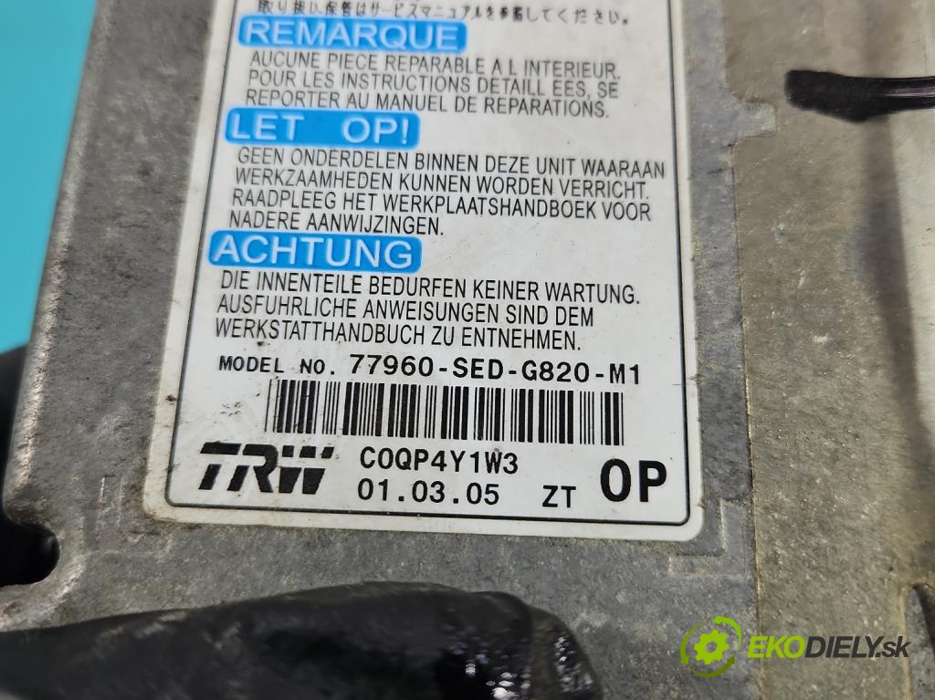 Honda Accord VII 2002-2008 2.0 16V 155 hp manual 114 kW 1998 cm3 5- řídící jednotka polštáře: 77960-SED-G820