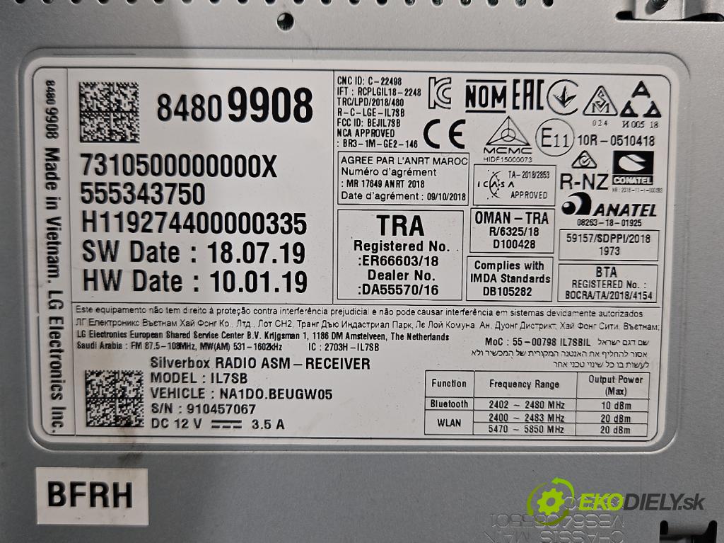 Opel Astra V 2015-2022 1.5 cdti 122 HP manual 90 kW 1496 cm3 5- Radio originál 84809908