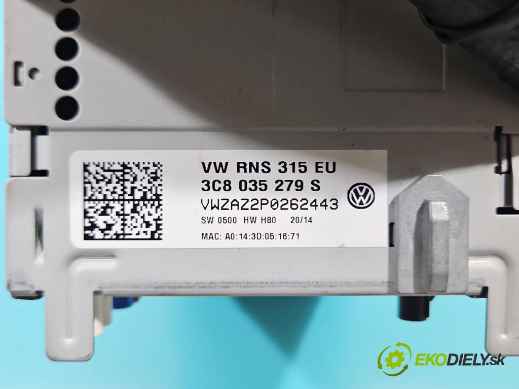Vw Passat B7 2010-2014 2.0 tdi 140 HP manual 103 kW 1968 cm3 4- Radio originál 3C8035279S