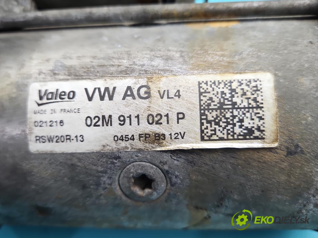 Skoda Octavia III 2013- 2.0 tdi 150 HP manual 110 kW 1968 cm3 5- štartér 02M911021P (Štartér)