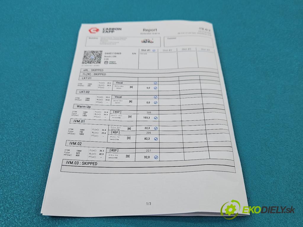 Skoda Octavia III 2013- 2.0 tdi 150 HP manual 110 kW 1968 cm3 5- vstrek 0445110469 (Vstrekovač paliva)