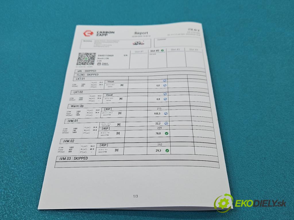 Skoda Octavia III 2013- 2.0 tdi 150 HP manual 110 kW 1968 cm3 5- vstrek 0445110469 (Vstrekovač paliva)
