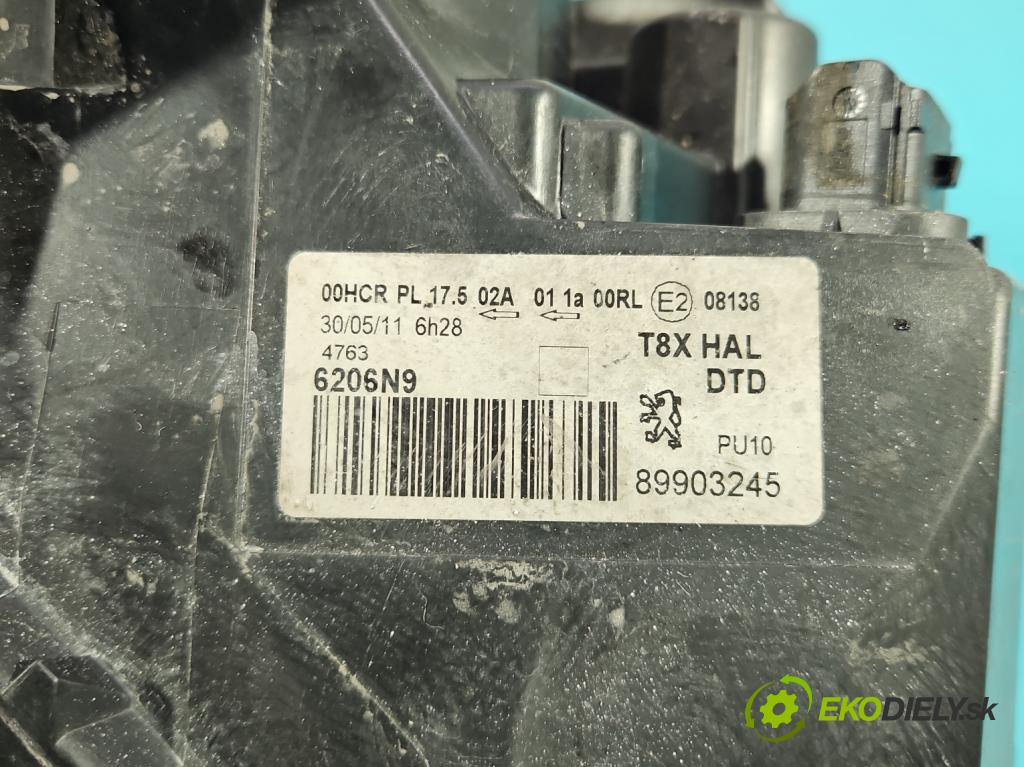 Peugeot 3008 I 2009-2016 1.6 hdi 109 HP manual 80 kW 1560 cm3 5- Reflektor: pravý 89903245 (Svetlo predné pravé)