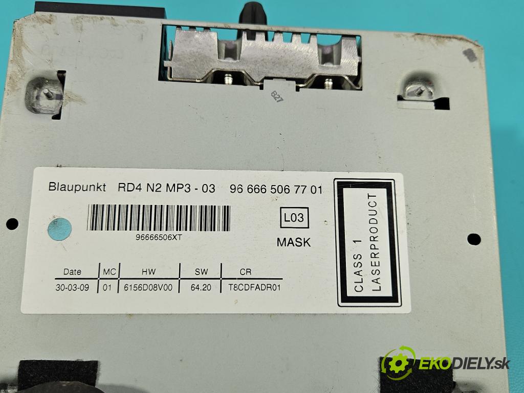 Peugeot 3008 I 2009-2016 1.6 hdi 109 HP manual 80 kW 1560 cm3 5- Radio originál 966665067701