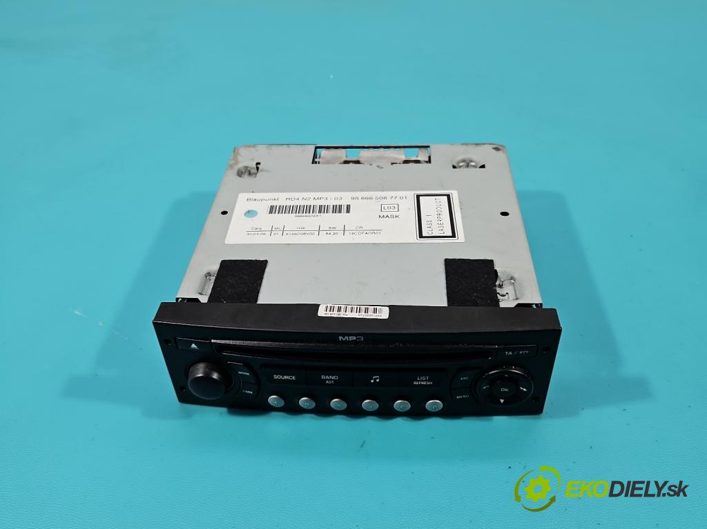 Peugeot 3008 I 2009-2016 1.6 hdi 109 HP manual 80 kW 1560 cm3 5- Radio originál 966665067701