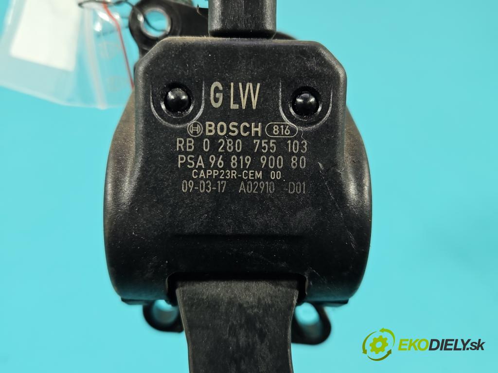 Peugeot 3008 I 2009-2016 1.6 hdi 109 hp manual 80 kW 1560 cm3 5- pedal plyn: potenciometr: 0280755103
