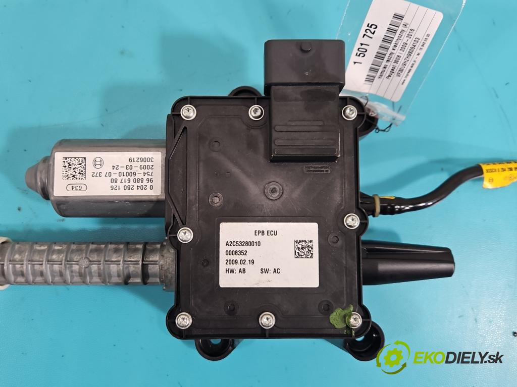 Peugeot 3008 I 2009-2016 1.6 hdi 109 HP manual 80 kW 1560 cm3 5- Brzda manuál: elektrický: 9688061780 (Ručná brzda)