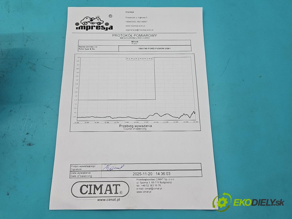 Ford Fusion USA 2012-2020 2.0 EcoBoost: automatic 179 kW 1999 cm3 4- Turbodmychadlo repasováno 53039700446