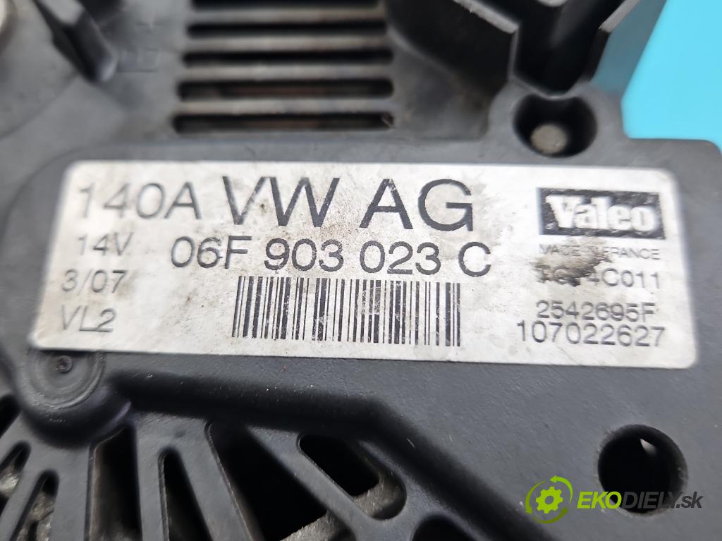 Vw Golf plus 2.0 tdi 140 HP manual 103 kW 1968 cm3 5- Alternator 06F903023C (Alternátor)