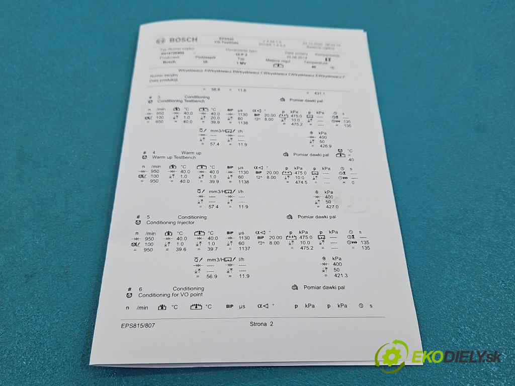 Vw Golf plus 2.0 tdi 140 HP manual 103 kW 1968 cm3 5- vstrekovacie čerpadlo 0414720404 (Vstrekovač paliva)