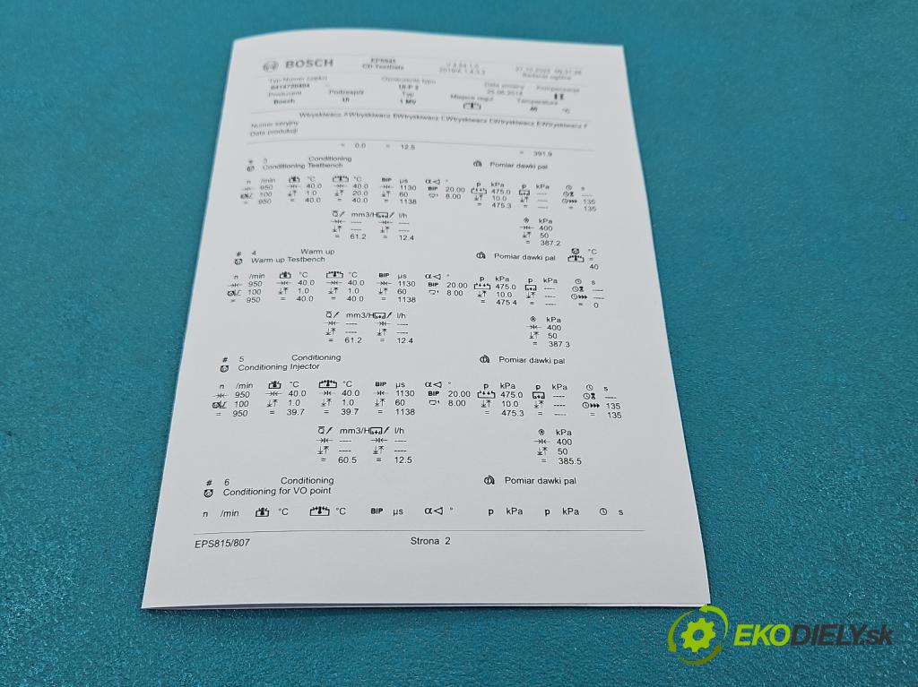 Vw Golf plus 2.0 tdi 140 HP manual 103 kW 1968 cm3 5- vstrekovacie čerpadlo 0414720404 (Vstrekovač paliva)