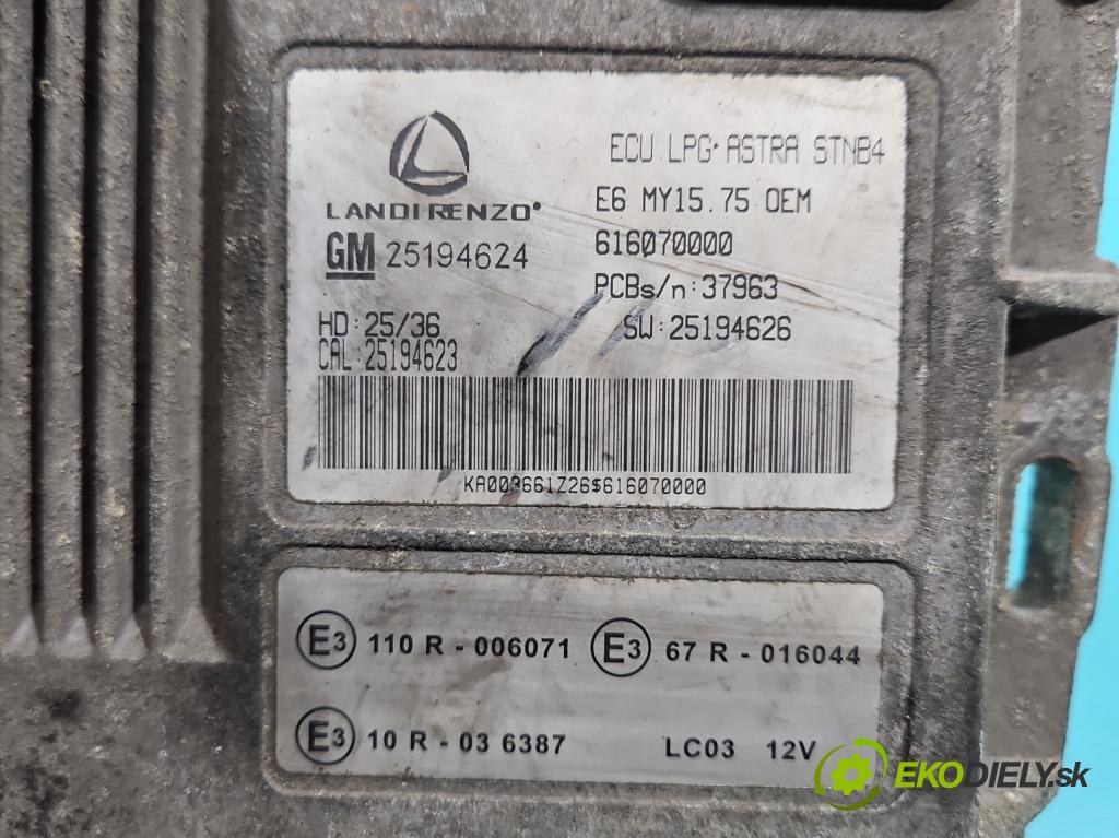 Opel Astra IV 2009-2015 1.4 T 140 hp manual 103 kW 1364 cm3 5- řídící jednotka LPG 25194624