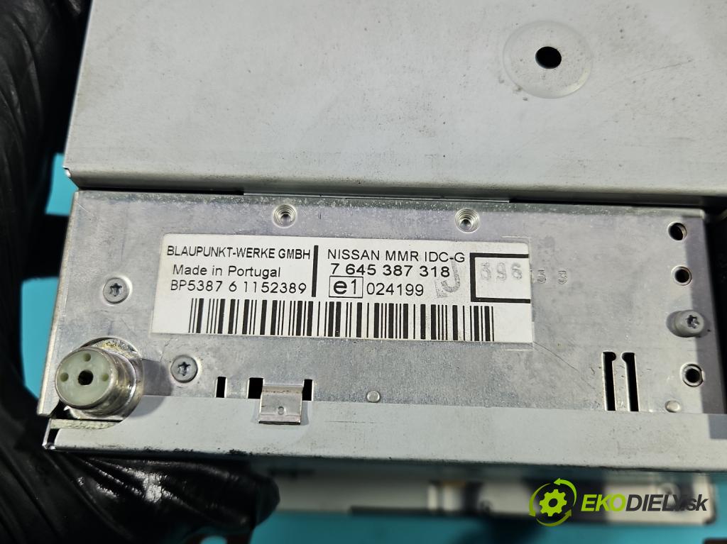 Nissan Note I 2006-2012 1.6 16V 110 HP manual 81 kW 1598 cm3 5- Radio originál 7645387318
