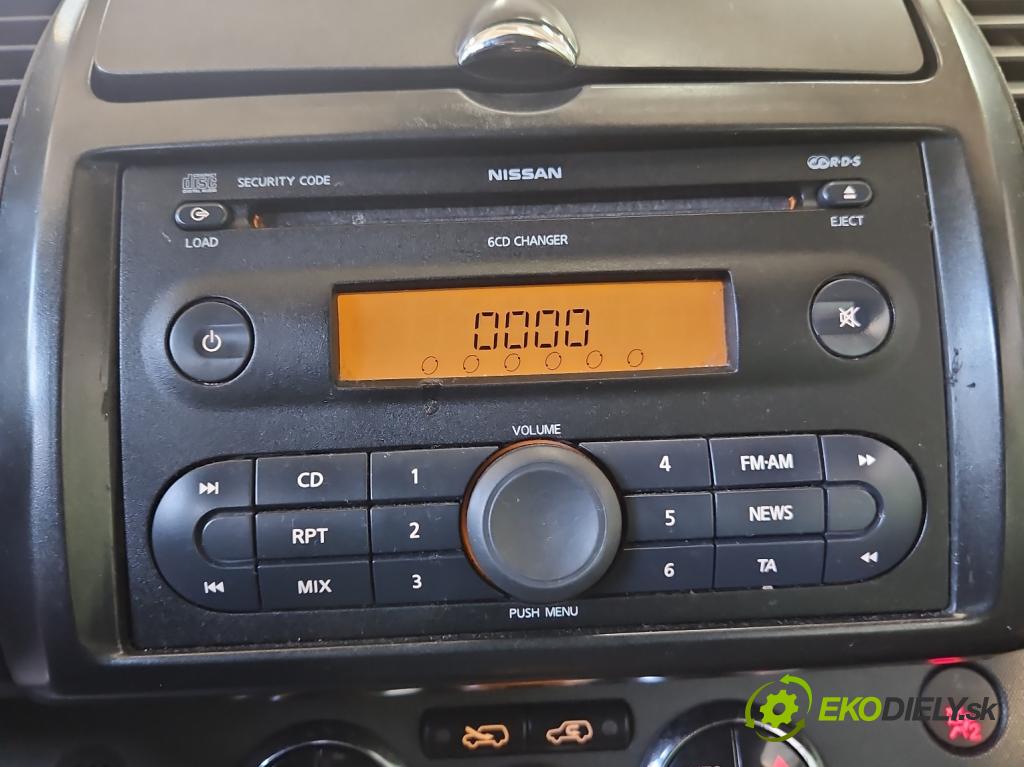 Nissan Note I 2006-2012 1.6 16V 110 HP manual 81 kW 1598 cm3 5- Radio originál 7645387318