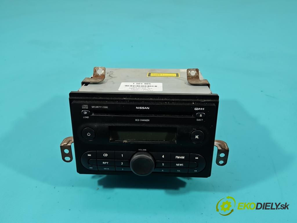 Nissan Note I 2006-2012 1.6 16V 110 HP manual 81 kW 1598 cm3 5- Radio originál 7645387318