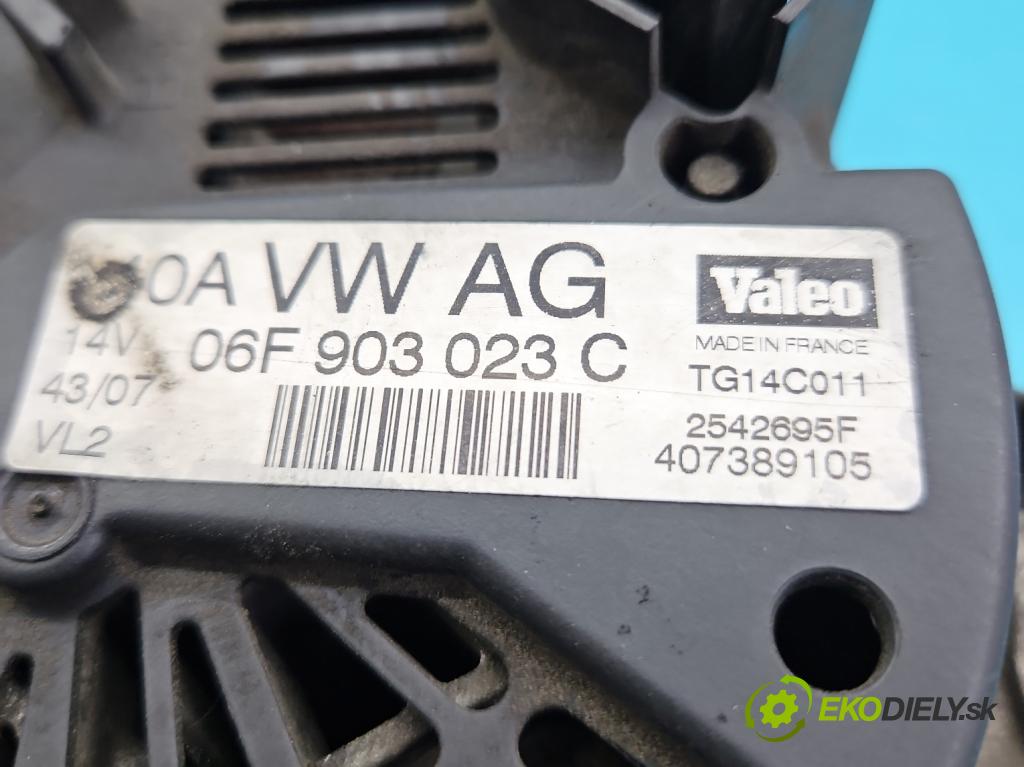 Seat Altea 1.9 tdi 105 HP manual 77 kW 1896 cm3 5- Alternator 06F903023C (Alternátor)