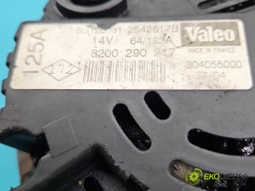 Renault Trafic II 2001-2014 1.9 dci 82 HP manual 60 kW 1870 cm3 5- Alternator 8200290217 (Alternátor)