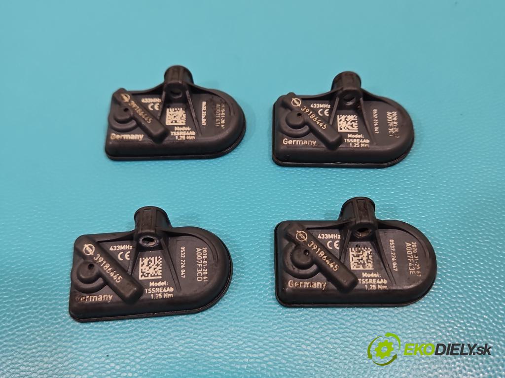 Opel Astra V  2015-2022 1.5 cdti 122 hp manual 90 kW 1496 cm3 5- snímač tlaku pneumatika 39186445 (Snímač tlaku v pneumatice)