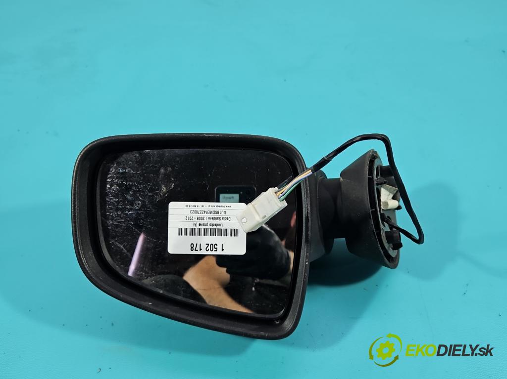 Dacia Sandero I 2008-2012 1.4 8V 75 hp manual 55 kW 1390 cm3 5- zpětné zrcátko pravé  (Klika dveří ostatní)