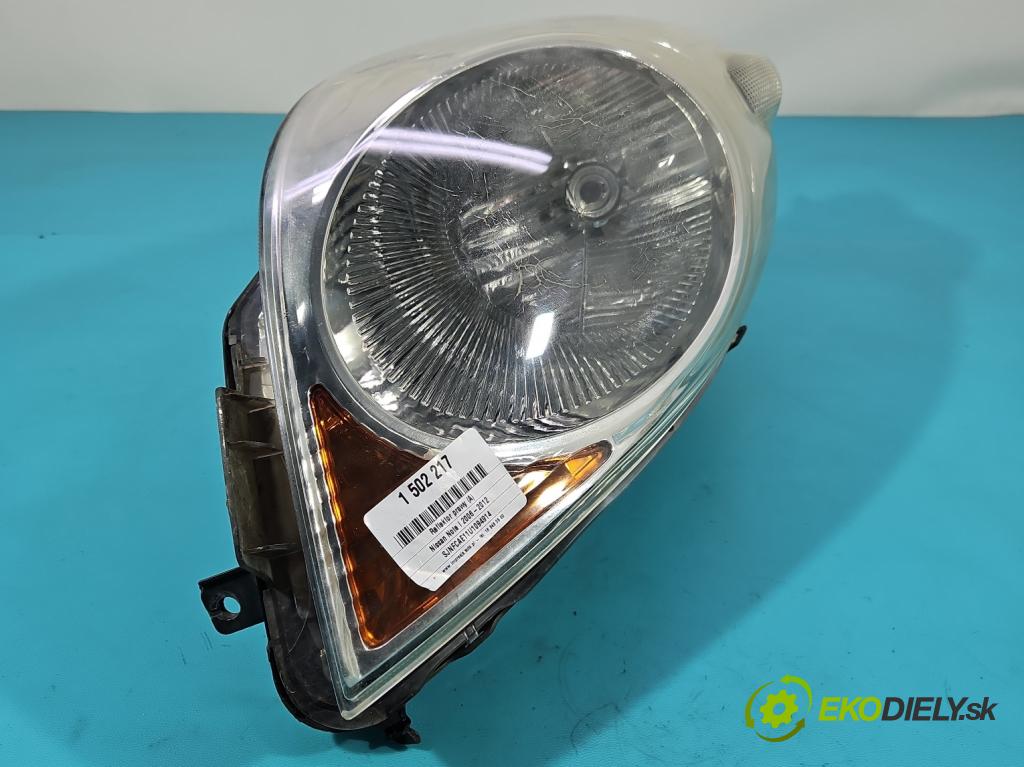 Nissan Note I 2006-2012 1.6 16V 110 HP manual 81 kW 1598 cm3 5- Reflektor: pravý 89900917 (Svetlo predné pravé)