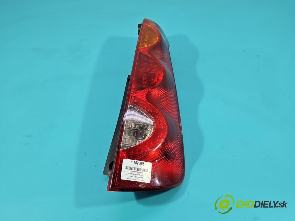 Nissan Note I 2006-2012 1.6 16V 110 HP manual 81 kW 1598 cm3 5- svetlo / reflektor zadné pravé  (Kľučka dverí ostatné)