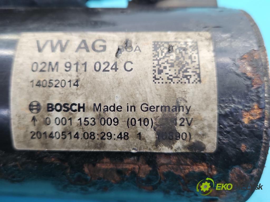 Vw Passat B7 2010-2014 2.0 tdi 140 HP manual 103 kW 1968 cm3 4- štartér 02M911024C (Štartér)