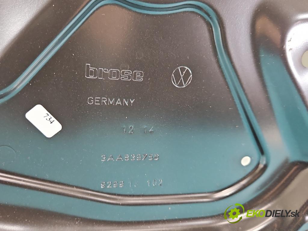 Vw Passat B7 2010-2014 2.0 tdi 140 hp manual 103 kW 1968 cm3 4- mechanismus stahování zadní pravý 3AA839756